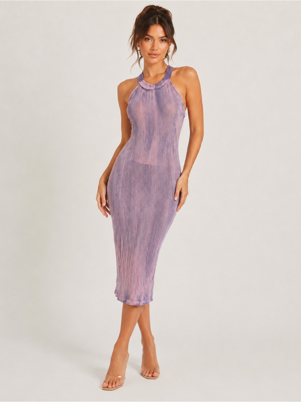 Young Fabulous & Broke Tie Dye Racerback Midi Dress Size M Lightweight NWT - Picture 3 of 10